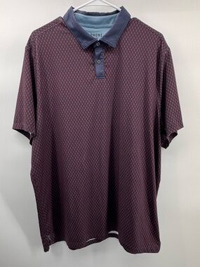 RHONE Golf Sport Polo “Red/Blue Arrow” Pattern Size XL